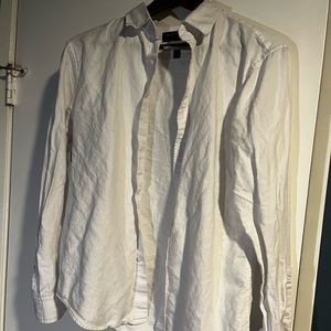 Banana Republic Linen Blend White Shirt